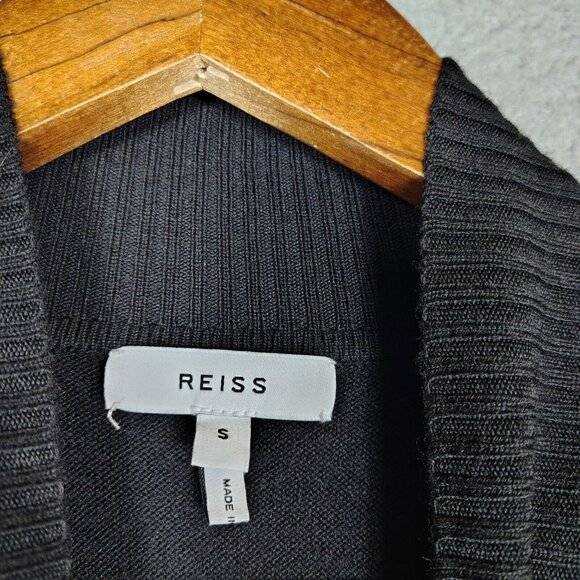 Reiss Gabby Sweater Dress Women's Small Black Wool Blend Long Sleeve Turtleneck - Picture 2 of 13